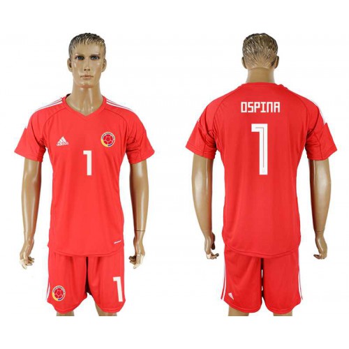 Colombia #1 OSPINA Red Goalkeeper 2018 FIFA World Cup Soccer Jersey Colombia #1 OSPINA Red Goalkeeper 2018 FIFA World Cup Soccer Jersey