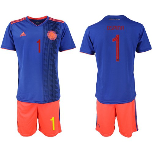 Colombia #1 Ospina Away Soccer Country Jersey Colombia #1 Ospina Away Soccer Country Jersey