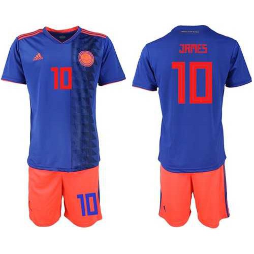 Colombia #10 James Away Soccer Country Jersey Colombia #10 James Away Soccer Country Jersey