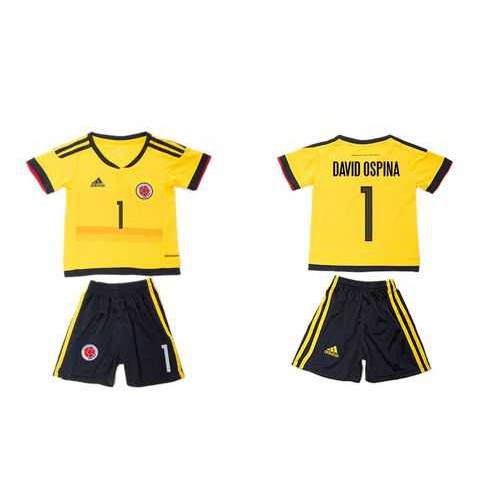 Colombia #1 David Ospina Home Kid Soccer Country Jersey Colombia #1 David Ospina Home Kid Soccer Country Jersey