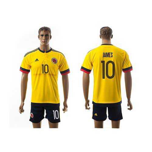 Colombia #10 James Home Soccer Country Jersey Colombia #10 James Home Soccer Country Jersey