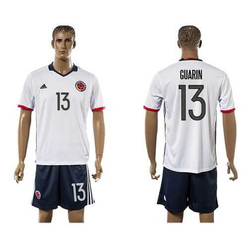 Colombia #13 Guarin Away Soccer Country Jersey Colombia #13 Guarin Away Soccer Country Jersey