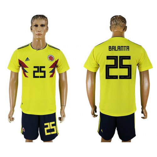 Colombia #25 BALANTA Home 2018 FIFA World Cup Soccer Jersey Colombia #25 BALANTA Home 2018 FIFA World Cup Soccer Jersey