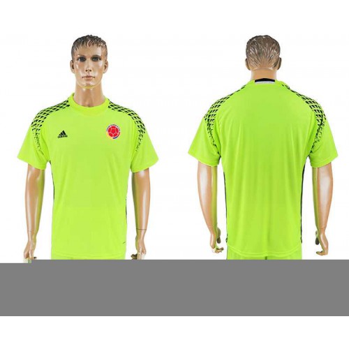 Colombia Fluorescent Green Goalkeeper 2018 FIFA World Cup Soccer Jersey Colombia Fluorescent Green Goalkeeper 2018 FIFA World Cup Soccer Jersey