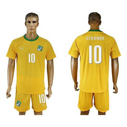 Cote dlvoire #10 Gervinho Home Soccer Country Jersey Cote dlvoire #10 Gervinho Home Soccer Country Jersey