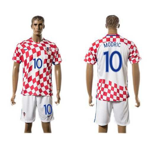 Croatia #10 Modric Home Soccer Country Jersey Croatia #10 Modric Home Soccer Country Jersey
