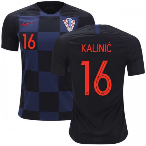 Croatia #16 Kalinic Away Soccer Country Jersey Croatia #16 Kalinic Away Soccer Country Jersey