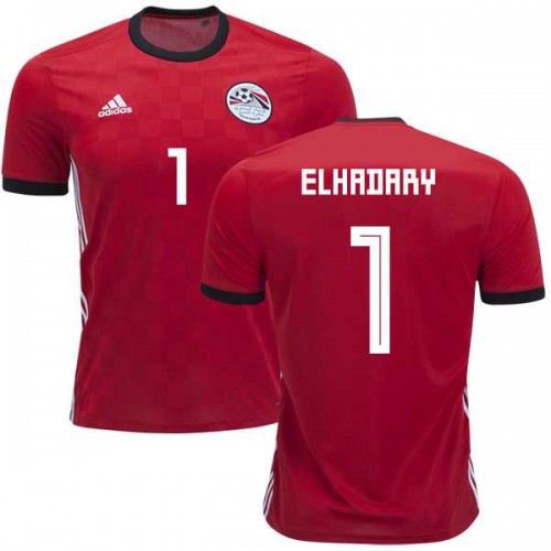 Egypt #1 Elhadary Red Home Soccer Country Jersey Egypt #1 Elhadary Red Home Soccer Country Jersey