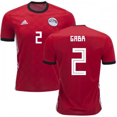 Egypt #2 Gabr Red Home Soccer Country Jersey Egypt #2 Gabr Red Home Soccer Country Jersey