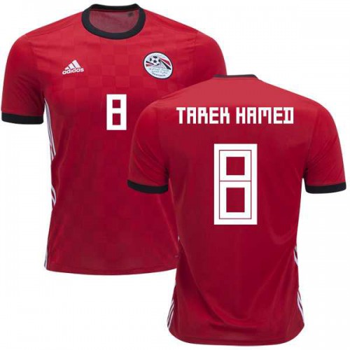 Egypt #8 Tarek Hamed Red Home Soccer Country Jersey Egypt #8 Tarek Hamed Red Home Soccer Country Jersey