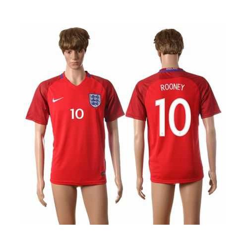 England #10 Wayne Rooney Away Soccer Country Jersey England #10 Wayne Rooney Away Soccer Country Jersey