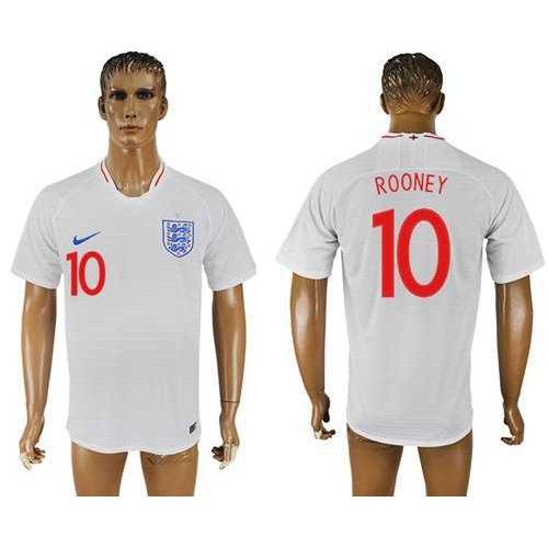 England #10 Rooney Home Thai Version Soccer Country Jersey England #10 Rooney Home Thai Version Soccer Country Jersey