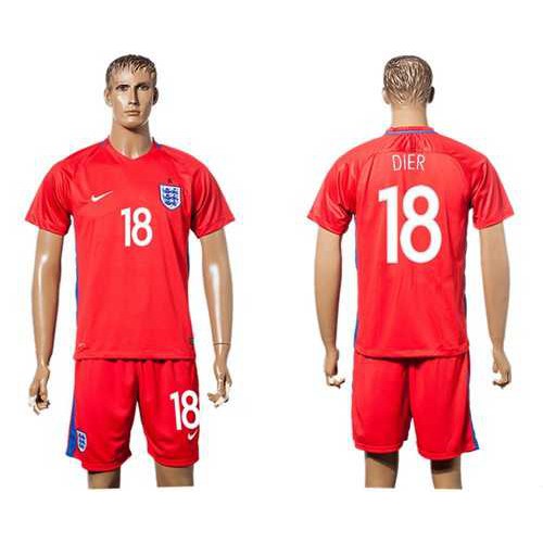 England #18 Dier Away Soccer Country Jersey England #18 Dier Away Soccer Country Jersey