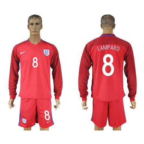 England #8 Lampard Away Long Sleeves Soccer Country Jersey England #8 Lampard Away Long Sleeves Soccer Country Jersey