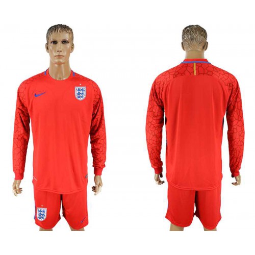 England Red Goalkeeper 2018 FIFA World Cup Long Sleeve Soccer Jersey England Red Goalkeeper 2018 FIFA World Cup Long Sleeve Soccer Jersey