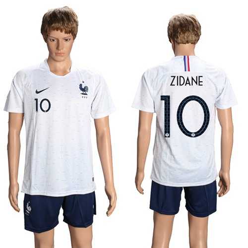France #10 Zidane Away Soccer Country Jersey France #10 Zidane Away Soccer Country Jersey