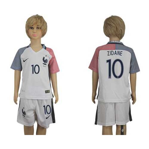 France #10 Zidane Away Kid Soccer Country Jersey France #10 Zidane Away Kid Soccer Country Jersey