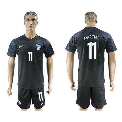 France #11 Martial Away Soccer Country Jersey France #11 Martial Away Soccer Country Jersey