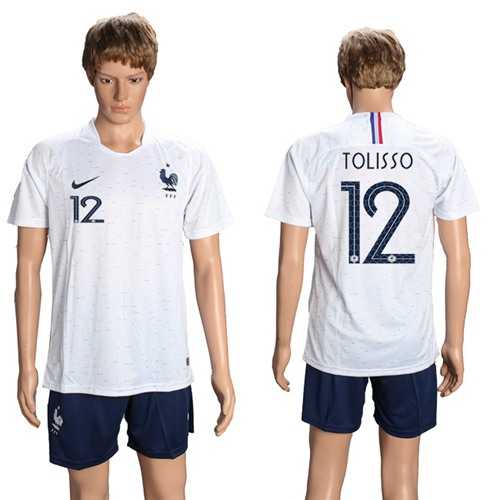 France #12 Tolisso Away Soccer Country Jersey France #12 Tolisso Away Soccer Country Jersey