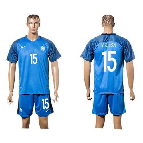 France #15 Pogba Home Soccer Country Jersey France #15 Pogba Home Soccer Country Jersey