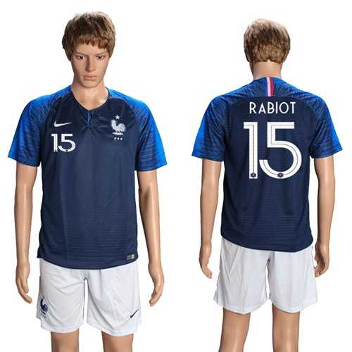 France #15 Rabiot Home Soccer Country Jersey France #15 Rabiot Home Soccer Country Jersey