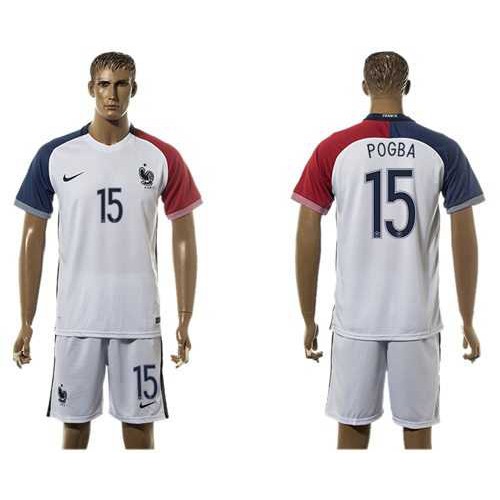 France #15 Pogba Away Soccer Country Jersey France #15 Pogba Away Soccer Country Jersey