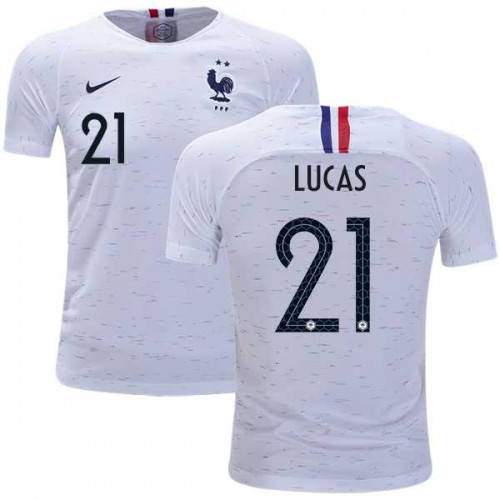 France #21 Lucas Away Kid Soccer Country Jersey France #21 Lucas Away Kid Soccer Country Jersey