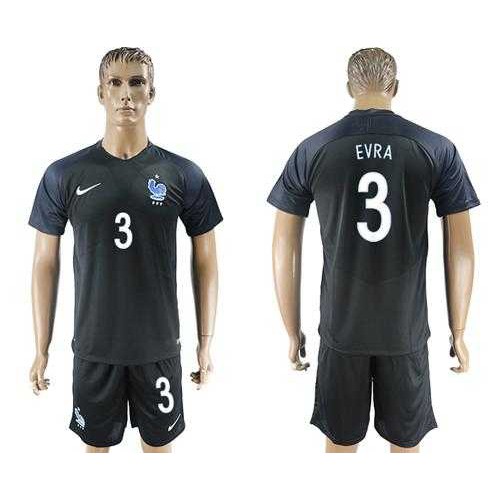 France #3 Evra Away Soccer Country Jersey France #3 Evra Away Soccer Country Jersey