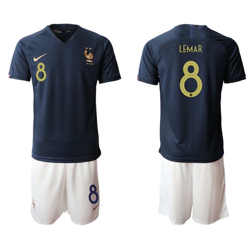 France #8 Lemar Home Soccer Country Jersey France #8 Lemar Home Soccer Country Jersey