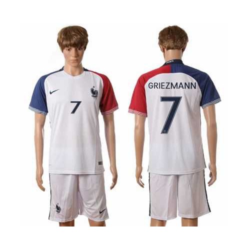 France #7 Griezmann Away Soccer Country Jersey France #7 Griezmann Away Soccer Country Jersey