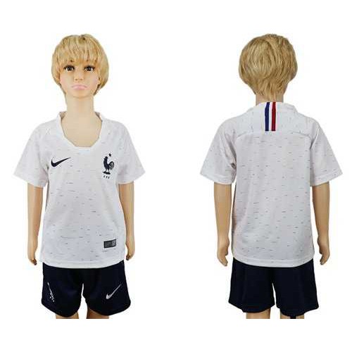 France Blank Away Kid Soccer Country Jersey France Blank Away Kid Soccer Country Jersey