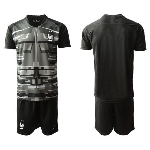 France Blank Black Goalkeeper Soccer Country Jersey France Blank Black Goalkeeper Soccer Country Jersey