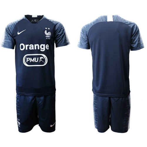 France Blank Dark Blue Soccer Country Jersey France Blank Dark Blue Soccer Country Jersey