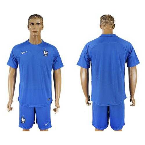 France Blank Home Soccer Country Jersey France Blank Home Soccer Country Jersey