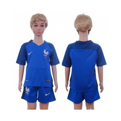 France Blank Home Kid Soccer Country Jersey France Blank Home Kid Soccer Country Jersey