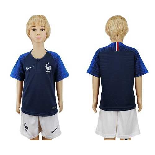 France Blank Home Kid Soccer Country Jersey France Blank Home Kid Soccer Country Jersey