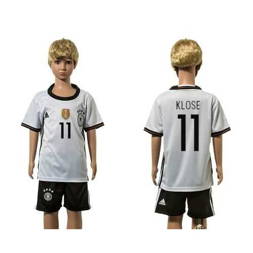 Germany #11 Klose White Home Kid Soccer Country Jersey Germany #11 Klose White Home Kid Soccer Country Jersey