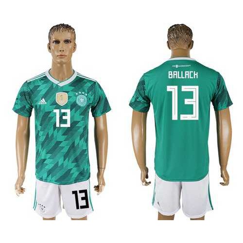 Germany #13 Ballack Away Soccer Country Jersey Germany #13 Ballack Away Soccer Country Jersey