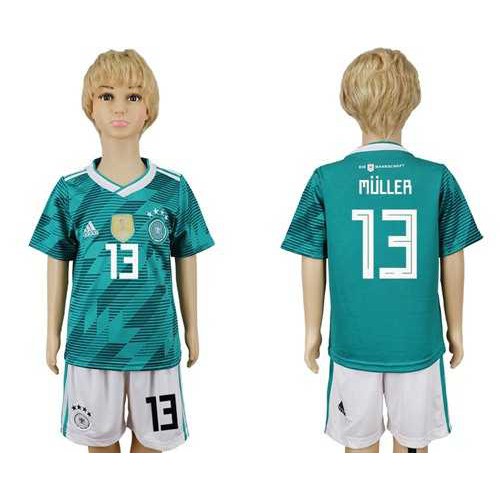 Germany #13 Muller Away Kid Soccer Country Jersey Germany #13 Muller Away Kid Soccer Country Jersey