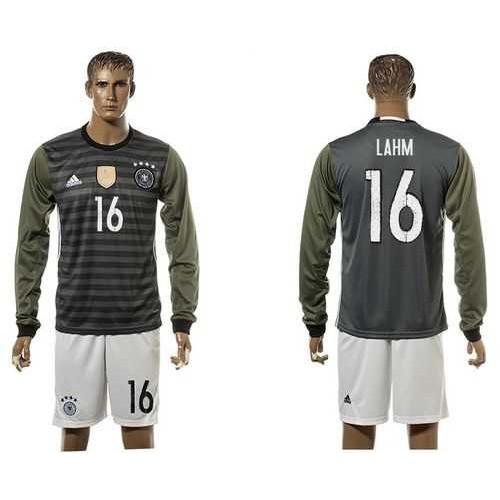 Germany #16 Lahm Away Long Sleeves Soccer Country Jersey Germany #16 Lahm Away Long Sleeves Soccer Country Jersey
