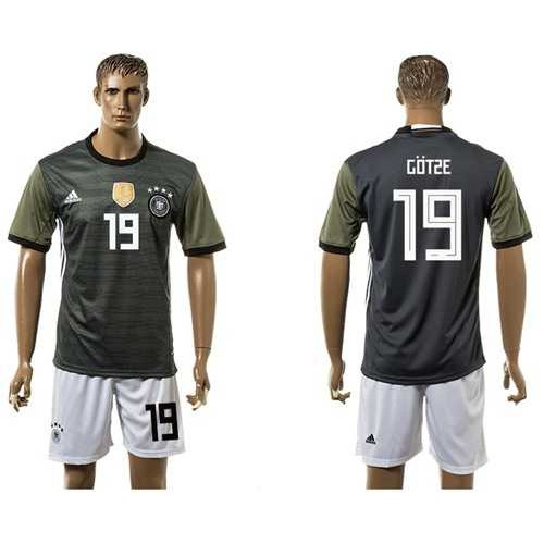 Germany #19 Gotze Away Soccer Country Jersey Germany #19 Gotze Away Soccer Country Jersey