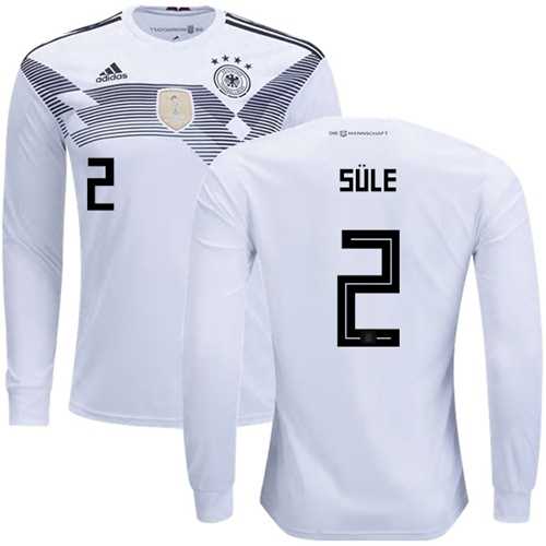 Germany #2 Sule White Home Long Sleeves Soccer Country Jersey Germany #2 Sule White Home Long Sleeves Soccer Country Jersey