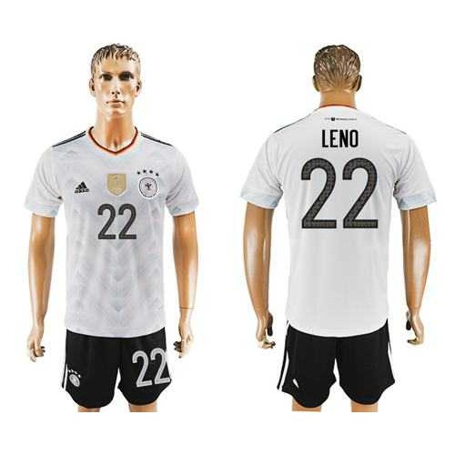 Germany #22 Leno White Home Soccer Country Jersey Germany #22 Leno White Home Soccer Country Jersey