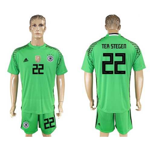 Germany #22 Ter Stegen Green Goalkeeper Soccer Country Jersey Germany #22 Ter Stegen Green Goalkeeper Soccer Country Jersey