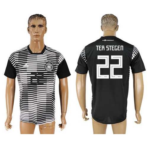Germany #22 Ter Stegen Black Soccer Country Jersey Germany #22 Ter Stegen Black Soccer Country Jersey