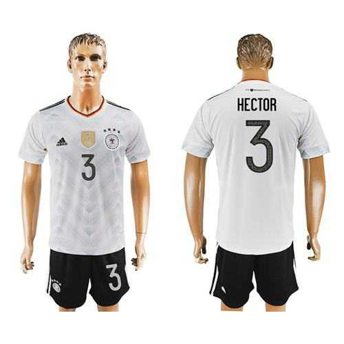 Germany #3 Hector White Home Soccer Country Jersey Germany #3 Hector White Home Soccer Country Jersey