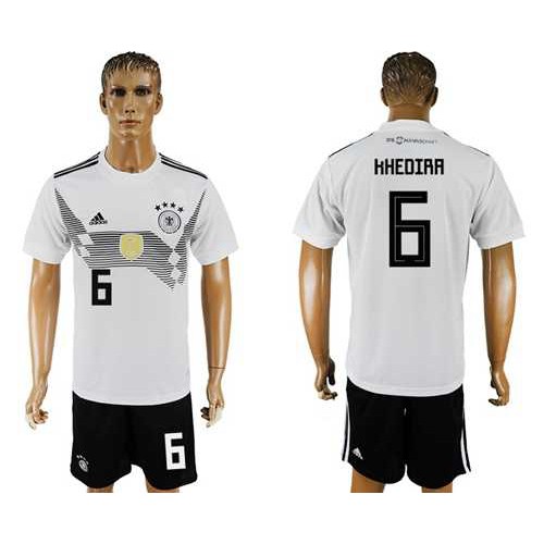 Germany #6 Khedira White Home Soccer Country Jersey Germany #6 Khedira White Home Soccer Country Jersey