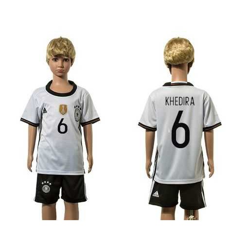 Germany #6 Khedira White Home Kid Soccer Country Jersey Germany #6 Khedira White Home Kid Soccer Country Jersey