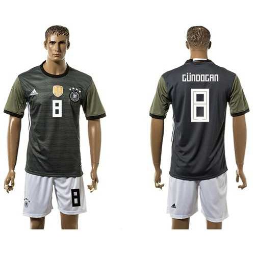 Germany #8 Gundogan Away Soccer Country Jersey Germany #8 Gundogan Away Soccer Country Jersey