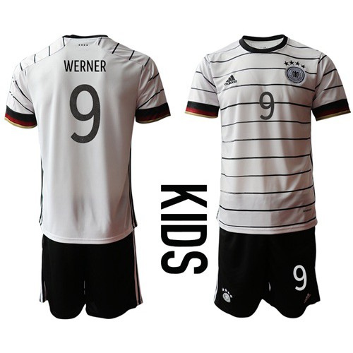 Germany #9 Werner White Home Kid Soccer Country Jersey Germany #9 Werner White Home Kid Soccer Country Jersey